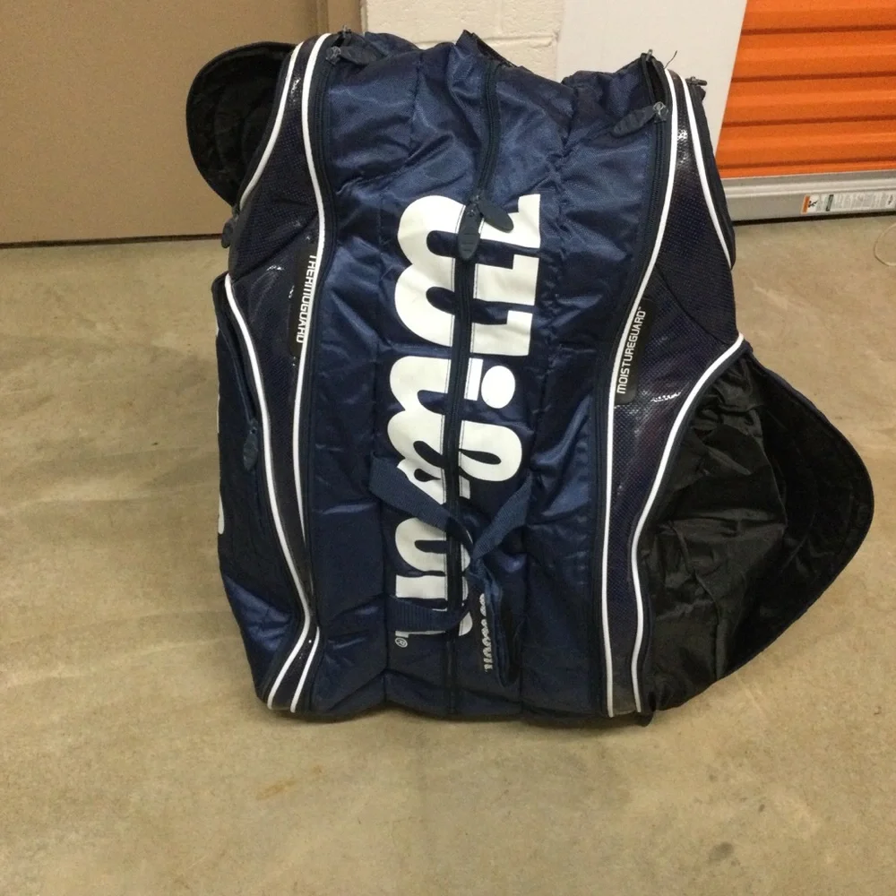 Wilson Navy and White Duffel Sports Bag